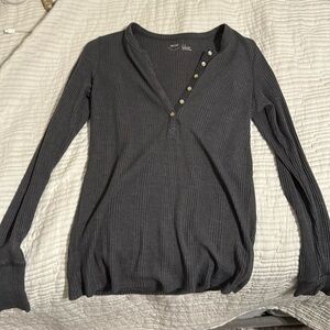 Aerie Long sleeve ribbed shirt